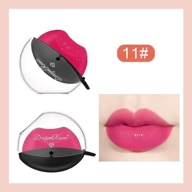 12-color lazy lip-shaped glitter lipstick - Organic Oasis Beauty