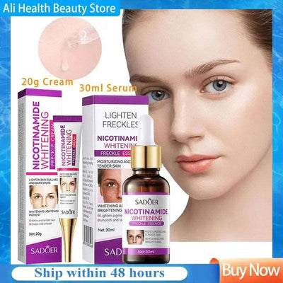 Niacinamide Face Cream Serum Hyaluronic Acid Face Dark Spot Remover Reduces Pore Size Whitening Moisturizing Facial Skin Care - Organic Oasis Beauty