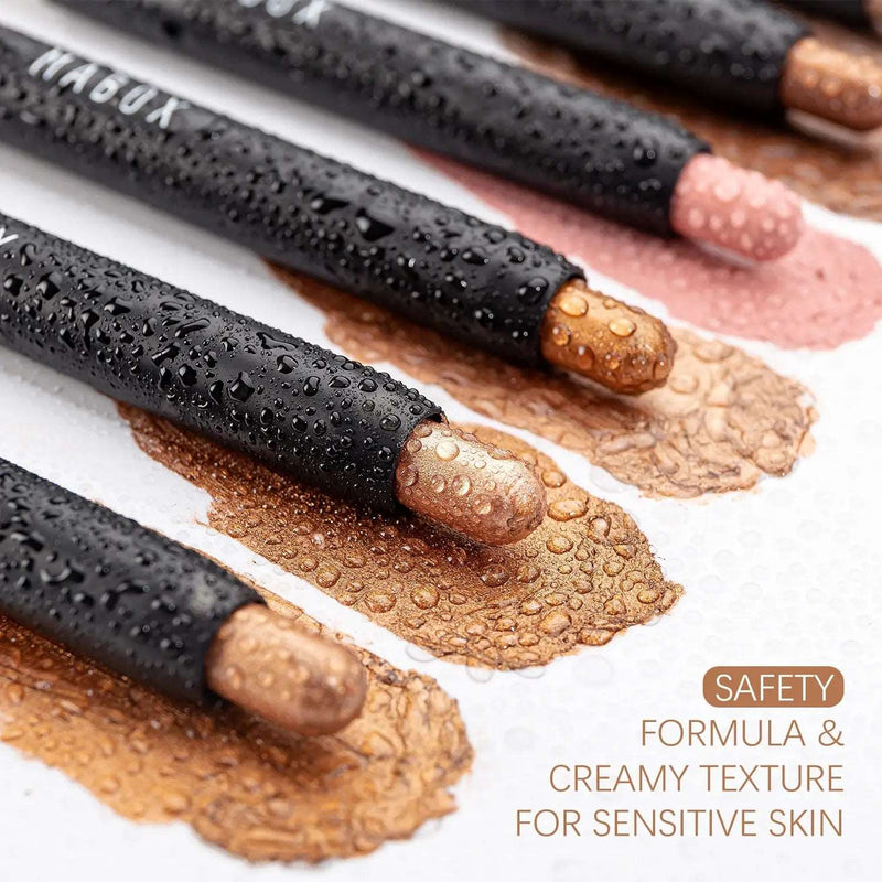 6-Piece Set Shimmer Eyeshadow Sticks with Rotating - Organic Oasis Beauty
