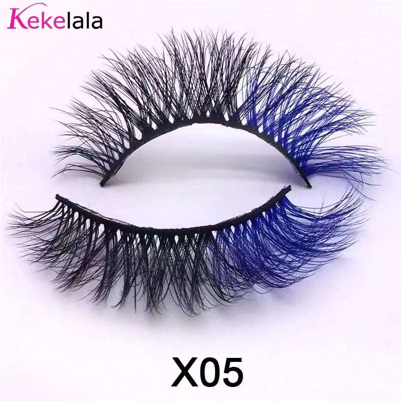 Two Color Mixed Eyelashes - Organic Oasis Beauty