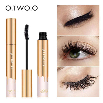 O.TWO.O 3D Mascara Lengthening Black Lash Eyelash Extension Eye Lashes Brush Beauty Makeup Long-wearing Gold Color Mascara - Organic Oasis Beauty