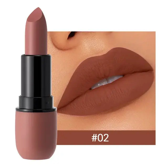 6 Colors Sexy Matte Lipstick Waterproof Long Lasting - Organic Oasis Beauty
